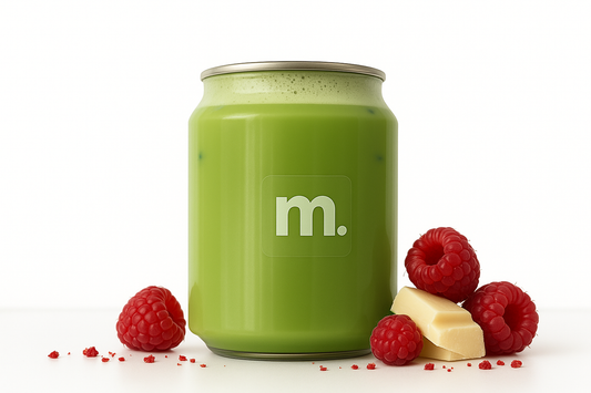White Chocolate & Raspberry Oat Milk Matcha Latte