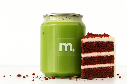 Red Velvet Cake Oat Milk Matcha Latte